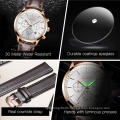Men's PU Leather Watches Fashion Luxury Military Sport Analog Quartz  Watch for Men Classic Casual Waterproof Watch